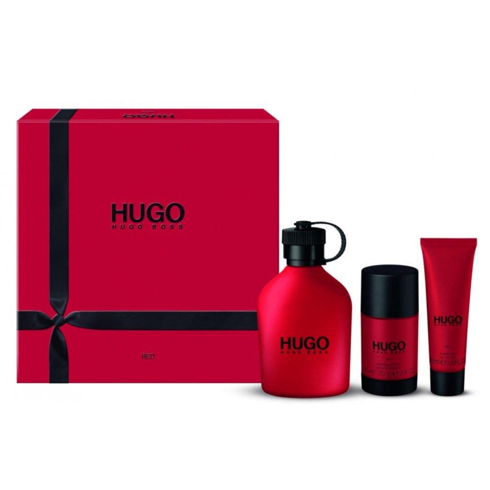 SET Hugo Red by Hugo Boss for men Eau De Toilette Spray 125 ml