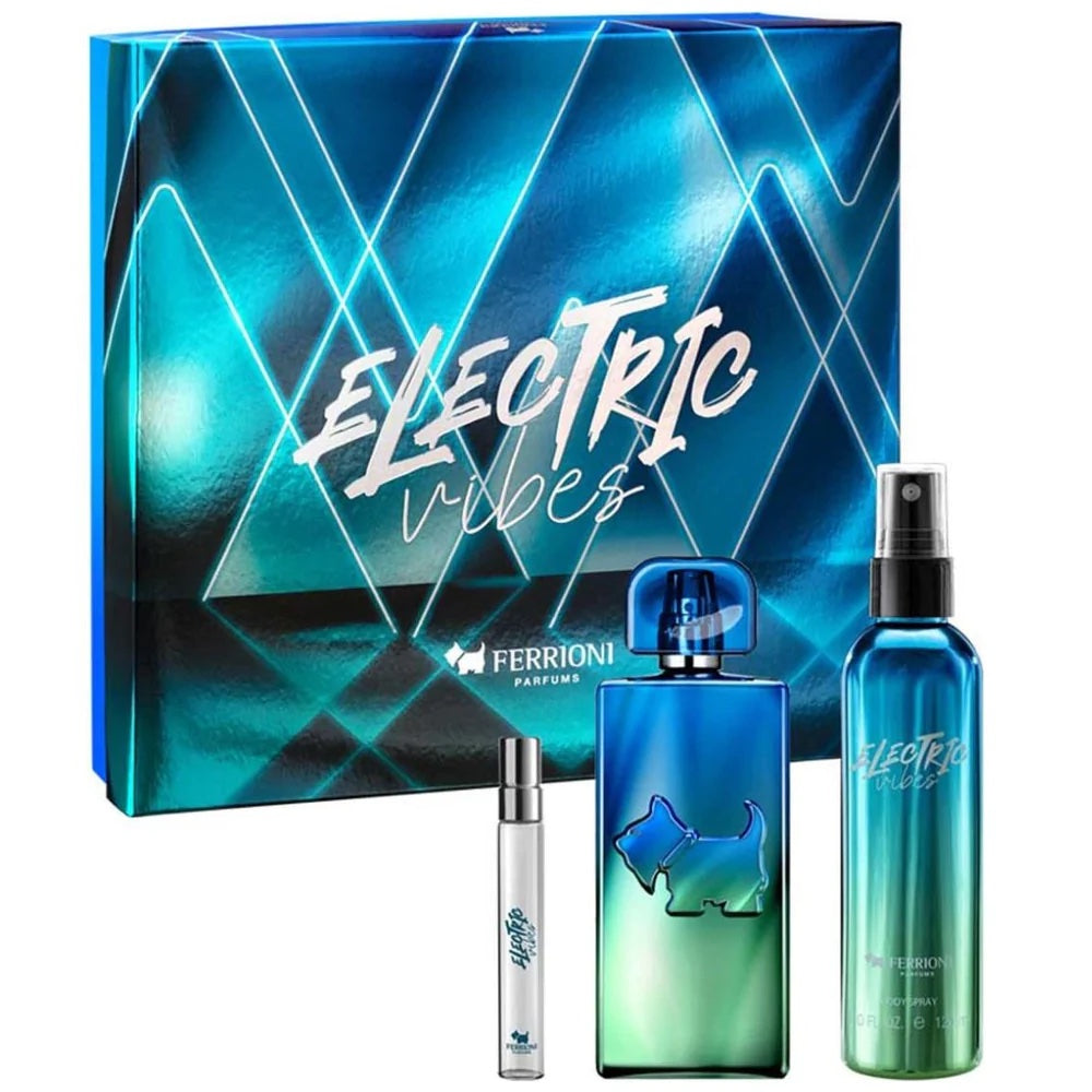 SET - Electric Vibes by Ferrioni for men Eau De Toilette Spray 100 ml